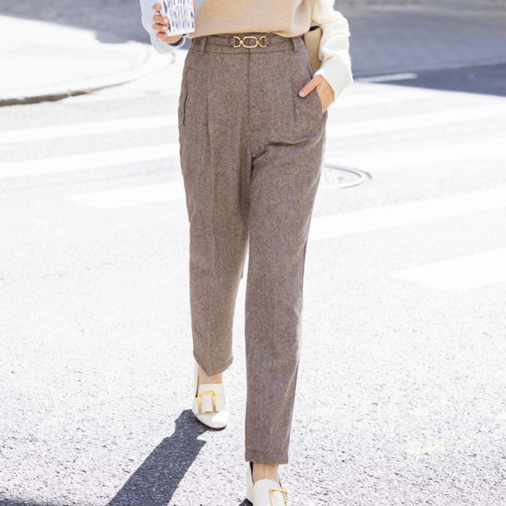 Petite Studio kezia wool pants - mocha